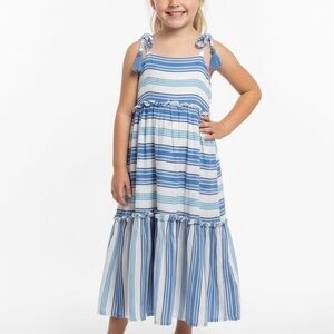 Jessica Simpson Striped Maxi Kids Dress